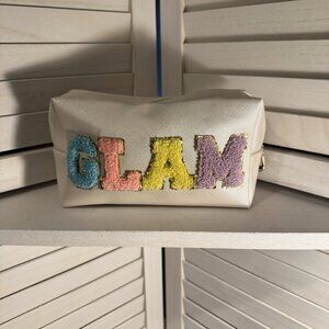 NWOT Cosmetic Makeup Toiletry Bag | Glam | Off-white